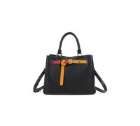 Fontanella Fashion Beltline Muse Triple Compartments Pu Leather Top Handle Crossbody Bag In Black Black One Size