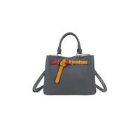 Fontanella Fashion Beltline Muse Triple Compartments Pu Leather Top Handle Crossbody Bag In Dark Grey Dark Grey One Size