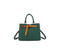 Fontanella Fashion Beltline Muse Triple Compartments Pu Leather Top Handle Crossbody Bag In Emerald Emerald One Size
