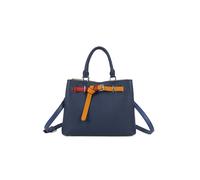 Fontanella Fashion Beltline Muse Triple Compartments Pu Leather Top Handle Crossbody Bag In Navy Navy One Size