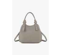 Fontanella Fashion Drei Triple Compartments Pu Leather Convertible Shoulder Tote Bag With Adjustable Straps In Mid Grey Mid Grey One Size