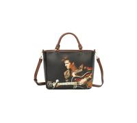 Fontanella Fashion Elvis Printed Pu Leather Top Handle Tote Bag In Brown Brown