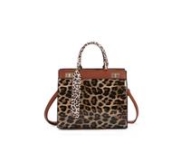 Fontanella Fashion Hyo Leopard Print Ribbon Tote Bag In Brown Brown One Size