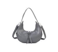 Fontanella Fashion Luna Cresecent Shaped Pu Leather Crossbody Shoulder Bag With Adjustable Strap In Dark Grey Dark Grey One Size