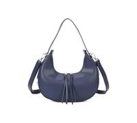 Fontanella Fashion Luna Cresecent Shaped Pu Leather Crossbody Shoulder Bag With Adjustable Strap In Navy Navy One Size