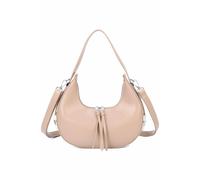 Fontanella Fashion Luna Cresecent Shaped Pu Leather Crossbody Shoulder Bag With Adjustable Strap In Beige Beige One Size