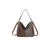 Fontanella Fashion Solstice Suede Pu Leather Multi-Color Shoulder Bag In Grey Grey One Size