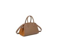 Fontanella Fashion The Madison Pu Leather Two Tone Colour Top Handle Handbag With Extra Removable Shoulder Strap In Taupe Taupe