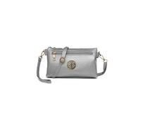 Fontanella Fashion The Solstice Dual Compartment Crossbody Purse In Silver Silver One Size