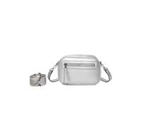 Fontanella Fashion Urban Charm Tassel 2 Compartments Multi Pocket Crossbody Bag With Two Bag Straps In Silver Silver