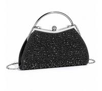Fontanella Fashion Women's Dazzling Clutch Sparkling Handbag Elegant Formal Purse Glamorous Evening Bag with Delicate Chain Radiant Design Beautiful Accessory