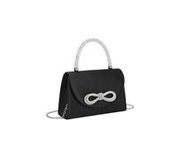 Fontanella Fashion Women's Elegant Decorative Bow Accent Rhinestone-Embellished Handle Evening Clutch Handbag
