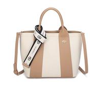 Fontanella Fashion Women's Elegant Structured Crossbody Tote Bag Decorative Band Accessory Top Handle Spacious Everyday Purse (Camel)