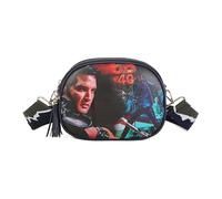 Fontanella Fashion Women's Elvis Presley Crossbody Bag King Rock And Roll Fashion Sling Purse Wide Adjustable Strap Tassel Zipper Closure (E15-NY)