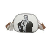 Fontanella Fashion Women's Elvis Presley Crossbody Bag King Rock And Roll Fashion Sling Purse Wide Adjustable Strap Tassel Zipper Closure (P1-Ash Grey)