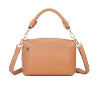 Fontanella Fashion Women's Genuine Leather Crossbody Bag Small Compact Handbag with Metallic Details Travel Organizer Stylish Purse for Everyday Use