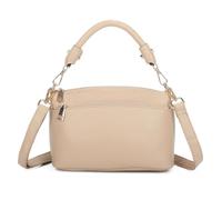 Fontanella Fashion Women's Genuine Leather Crossbody Bag Small Compact Handbag with Metallic Details Travel Organizer Stylish Purse for Everyday Use