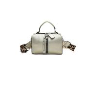 Fontanella Fashion Women's Loma Triple Zip Jacket-Style PU Crossbody Handbag with Canvas Strap in Gold Fontanella Fashion Gold One Size