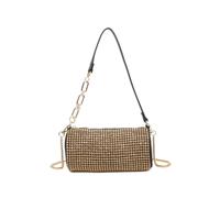 Fontanella Fashion Women's Marteau Diamond Embellished Cyclinder Shaped Evening Chain Strap Shoulder Bag in Gold Fontanella Fashion Gold One Size