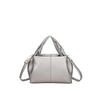 Fontanella Fashion Women's Pebbled Vegan Leather Top Handle Hobo Bag Adjustable Crossbody Strap Slouchy Shoulder Tote (Antique Silver)