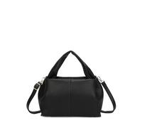 Fontanella Fashion Women's Pebbled Vegan Leather Top Handle Hobo Bag Adjustable Crossbody Strap Slouchy Shoulder Tote (Black)