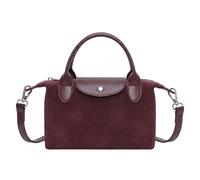 Fontanella Fashion Women's Premium Genuine Suede Leather Elegant Classic Top Handle Crossbody Shoulder Bag Everyday Purse (Burgundy)