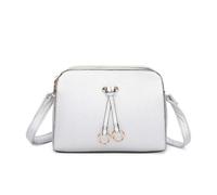 Fontanella Fashion Women's PU Leather Handbag Double Ring Tassle Shopper Triple Compartment Lightweight Shoulder Crossbody Bag