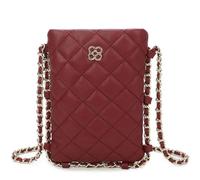 Fontanella Fashion Women's Quilted Crossbody Bag Diamond Stitched Handbag with Woven Chain Strap Slim Phone Pouch for Everyday Use