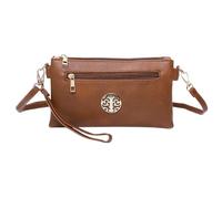 Fontanella Fashion Women's Small Synthetic Leather Crossbody Bag Compact Zippered Purse Lightweight Handbag Secure Organizer for Travel and Everyday Use