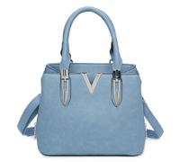 Fontanella Fashion Women's Structured Synthetic Leather Crossbody Bag with Metallic Top Handle Expandable Zipper Organizer Professional Work Handbag for Everyday Use