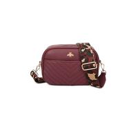 Fontanella Fashion Women's Stylish Crossbody Shoulder Bag Adjustable Strap Bee Embellishment Lightweight Travel Purse (Burgundy)