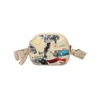 Fontanella Fashion Womens Triple Zip Elvis Presly Tassel Lightweight Wide Strap Camera Messenger Shoulder Crossbody Bag - ROSE GOLD