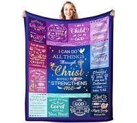 Fontanic Christian Gifts for Women Blanket Religious Soft Warm Throw Blanket Religious Gifts for Women Christian Merch Inspirational Gifts for Praying Faith Woman Men 60""x50""