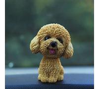 Fontee Nodding Dog Doll - Cute Ornament With Shaking Bobble Head for Car Dashboard, Home, Desk Decoration - Creative Gift (Teddy)