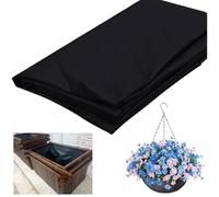 FontFable 2.9m x 1.6m/63 x 114 Raised Garden Bed Liner, Non Woven Fabric Liner for Large Veg Trough, Outdoor Bed Vegetable Planter Liner Keeps Soil Contained and Water Drained