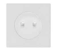 Fontini White double back and forth with glossy white DOM controller and white single plate - Dual light management with elegance and modernity