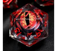 FONVGOGO DND Dice Set Dragon Eye Resin Liquid Core Dungeons and Dragons Dice 7 Pieces Polyhedral Sharp Edge D and D Dice for Role Playing Game