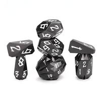 FONVGOGO Metal DND Dice Set with 7 Pieces for Dungeons and Dragons, Polyhedral Metal Dice Set DND with Case, Role Playing Dice (Black)