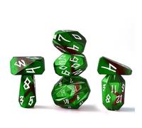 FONVGOGO Metal DND Dice Set with 7 Pieces for Dungeons and Dragons, Polyhedral Metal Stonehenge Dice Set D&D with Case, Role Playing Dice (Stonehenge Black Green)