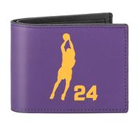 Fonwill Boys Wallet for Teens, Cool Kids Wallet for Boys Ages 4-5-6-7-8-9-10-11-12-13-14-15-16, Leather Wallet with Coin Pocket ID Window for Teen Youth Guys Gifts Christmas Birthday, Purple