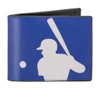 Fonwill Boys Wallet for Teens, Cool Kids Wallet for Boys Ages 4-5-6-7-8-9-10-11-12-13-14-15-16, Leather Wallet with Coin Pocket ID Window for Teen Youth Guys Gifts Christmas Birthday, Blue Baseball