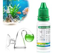 Fonyet CO2 Continuous Test Aquarium Co2 Drop Checker Test Co2 Meter Aquarium with 15 ml Test Liquid and Suction Cup