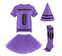 FONYFA Crayon T Shirt Halloween Costume, Purple, Large