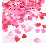 Fonyiunce 100 g Heart Confetti, 2.5 cm Confetti Large Birthday, 8000+ Pieces, Biodegradable Heart Confectionery Tti, Table Decoration Heart Sticker, Sticker Wedding for Party, for Wedding, Valentine's