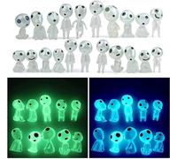 Fonyiunce Pack of 20 Forest Spirits Garden Decoration, Luminous Garden Decoration Figures, Mini Resin Glow in Dark Tree Ghost Ghost, Luminous Garden Decoration Elves Tree Ghosts, for Garden, Miniature