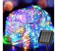 Fonysien 33Ft 100LEDs Solar Rope Lights Outdoor Waterproof Tube Lights with 8 Modes, Flexible Clear Solar Fairy String Lights Outdoor for Garden Tree Patio Wedding Christmas Party Decoration