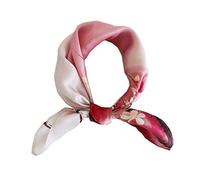 FONYVE 100% Mulberry Silk Scarfs for Women - Lightweight Square Satin Head Scarf - Small Silk Hair Scarf with Gift Packed 21 x 21 Inches, 08 gradient red, S