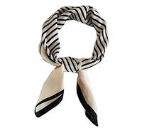 FONYVE Silk Feeling Scarf Medium Square Satin Head Scarf for Women 27.5 27.5 inches