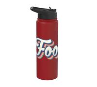 Foo Boys Girls Seventies Eighties Style Vintage Stainless Steel Insulated Water Bottle