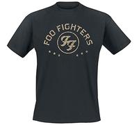 Foo Fighters Arched Star Men T-Shirt Black S, 100% Cotton, Regular